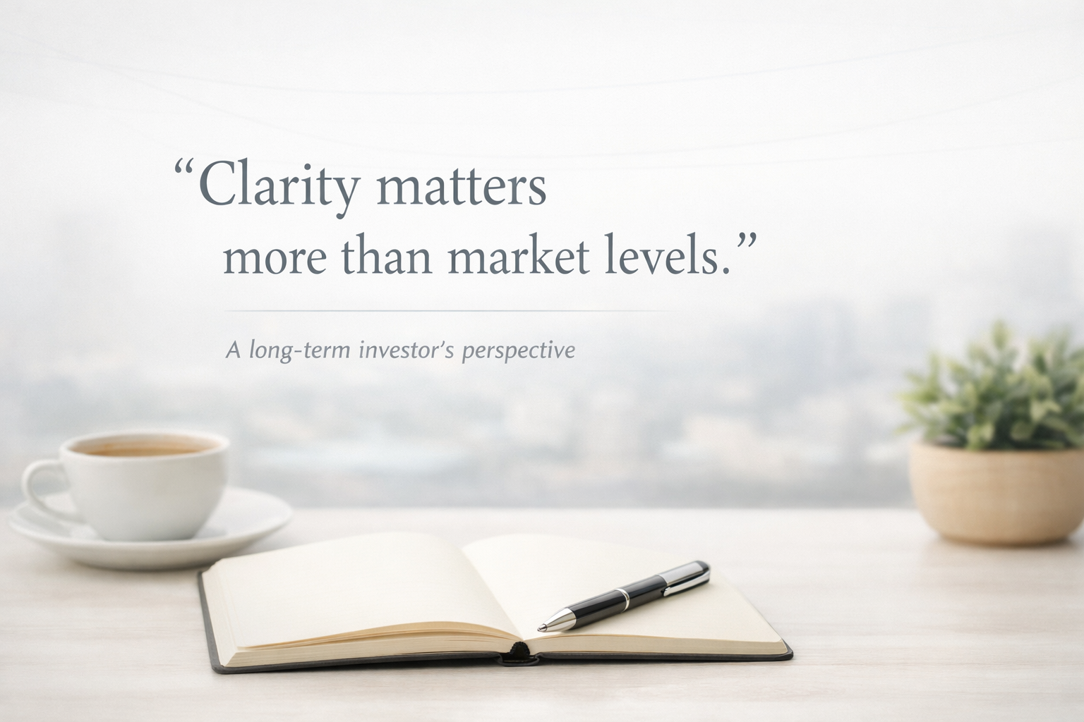 Clarity-led investing perspective highlighting disciplined long-term wealth planning amid market volatility